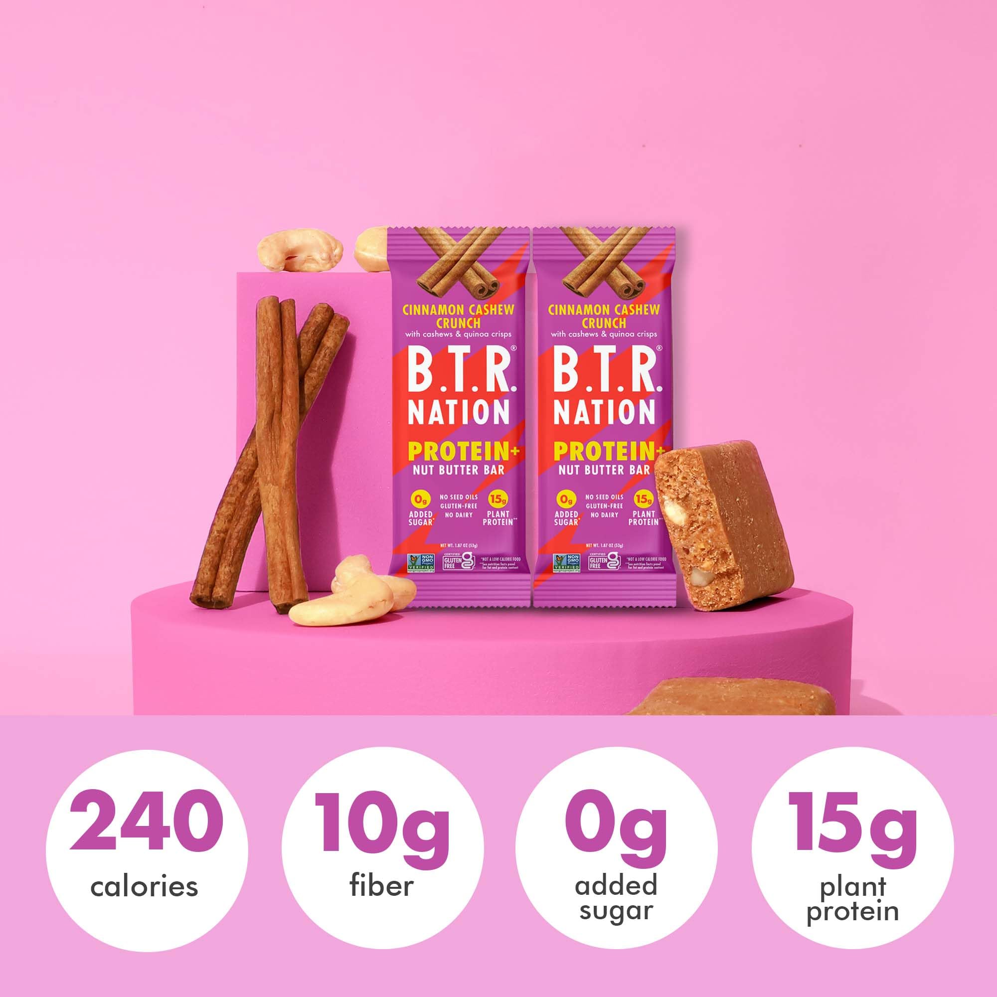 B.T.R. Nation barra cordyceps y reishi para impulso natural