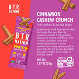 B.T.R. Nation barra fibra prebiótica para digestión suave y plenitud