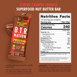 B.T.R. Nation barra proteica vegetal para snack cetogénico.