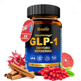 Bualle GlucoVantage DHB, botella con cápsulas para apoyo metabólico diario.