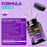 Cápsulas de Bualle NMN con Resveratrol y NAD+ para soporte metabólico diario