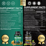 Cápsulas de shilajit Bualle, energía sostenida para el día.