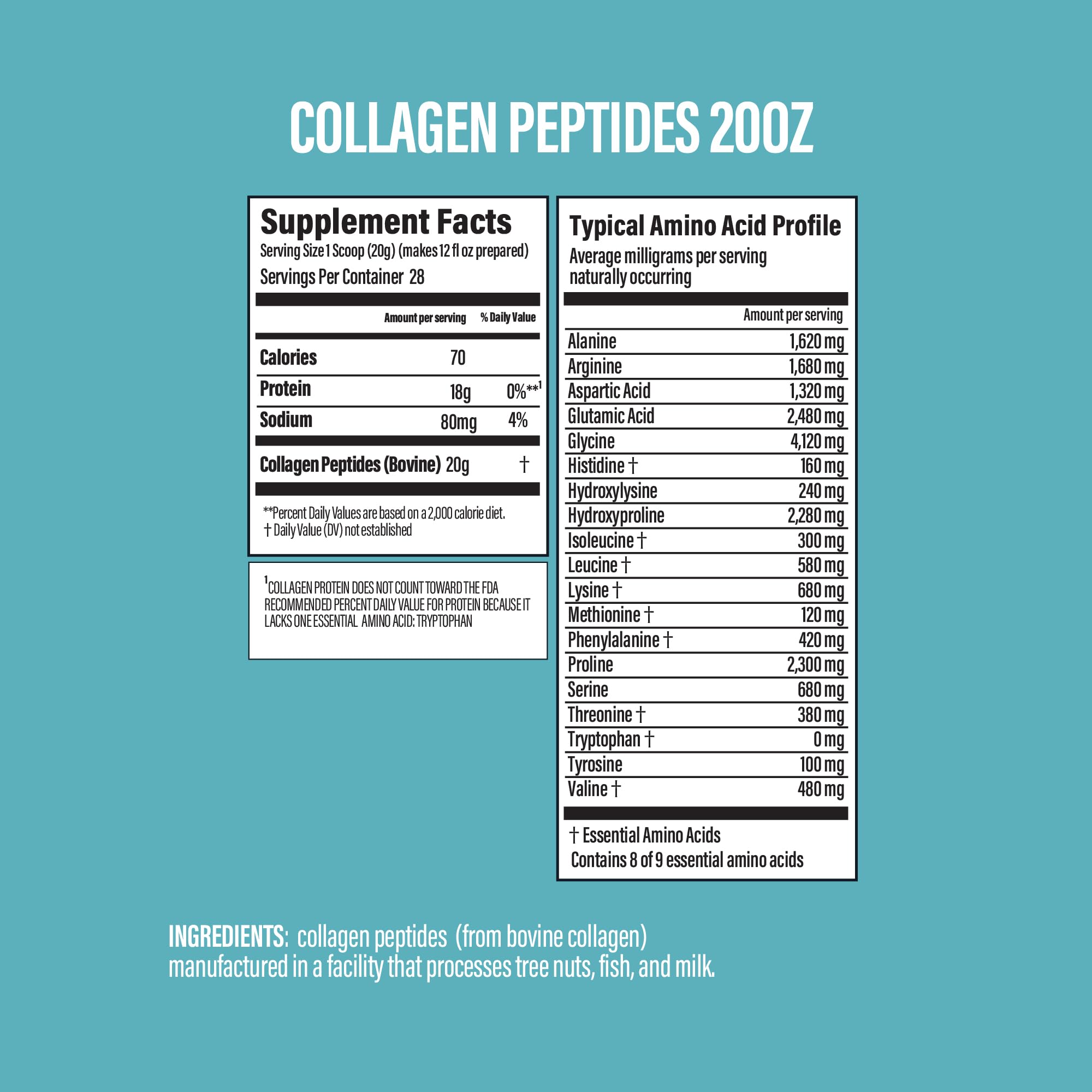 BUBS Naturals Collagen Peptides, batido de frutas con textura suave