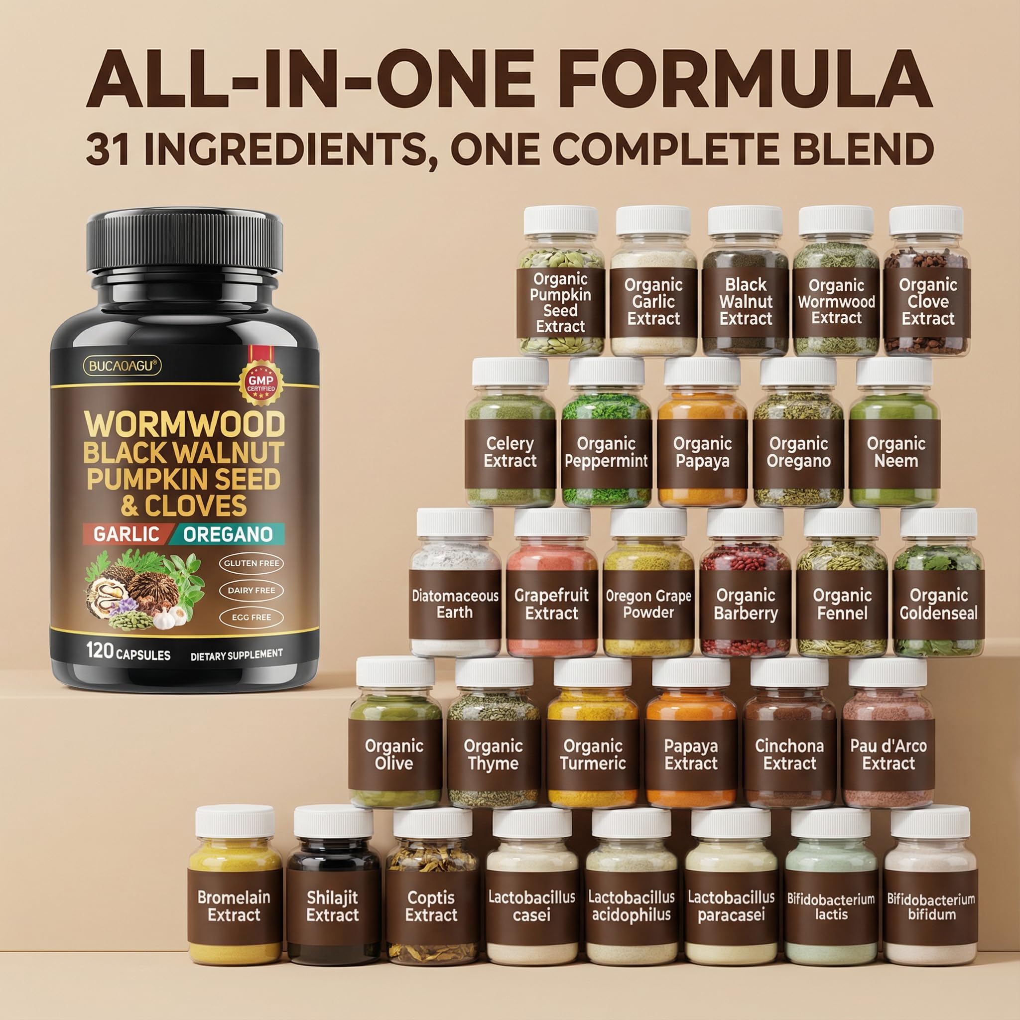 BUCAOAGU ajo-oregano, combinación aromática para función digestiva.