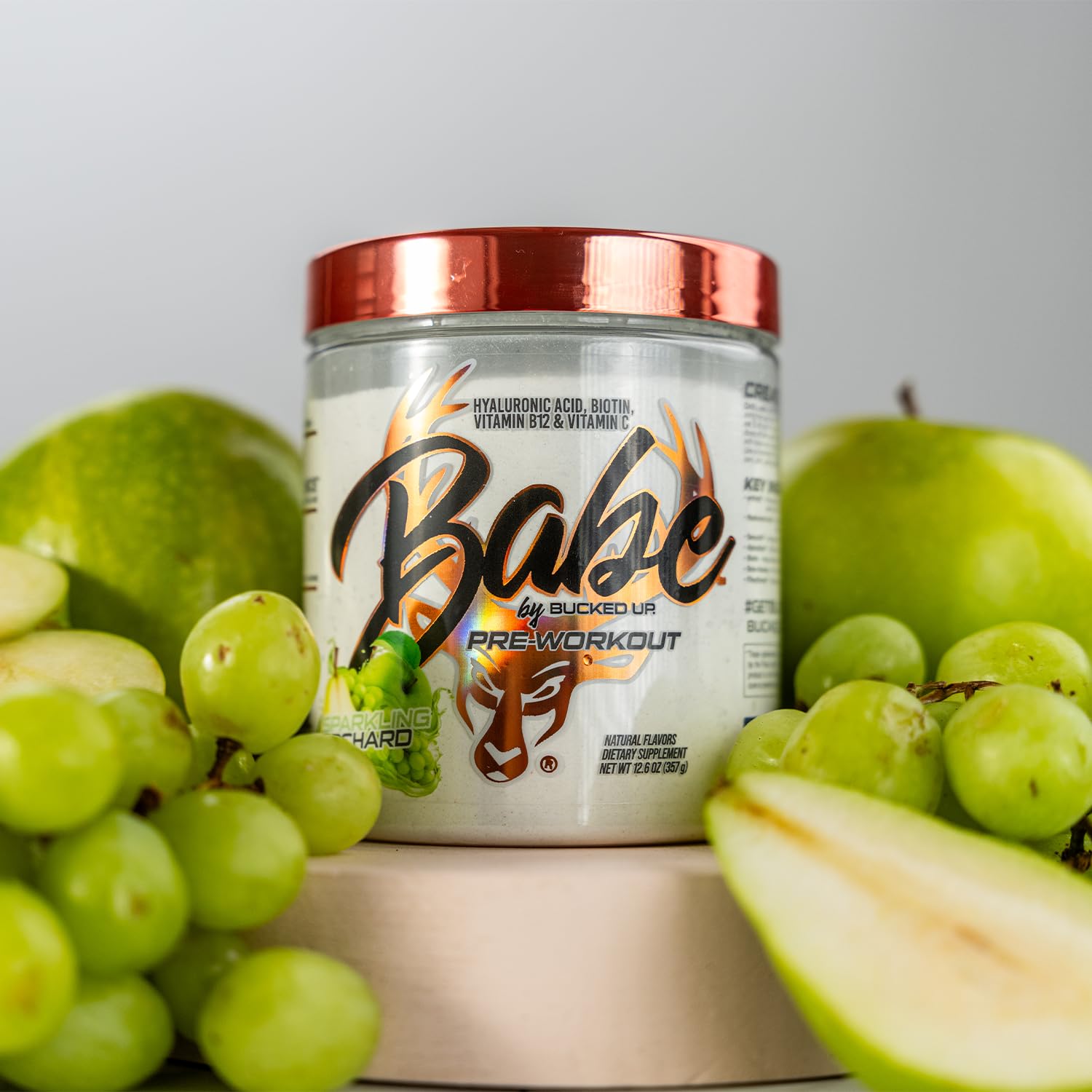 Ingredientes clave de Babe con nootrópicos y beta-alanina para sesiones intensas.