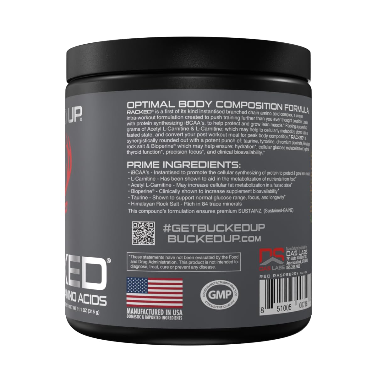 Bucked Up BCAA RACKED sabor notable para beber
