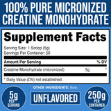 Bucked Up Creatina micronizada, mezcla rápida en vaso con agua o jugo.