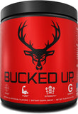 Bucked Up Pre Entreno, sabor fresa-kiwi, experiencia intensa para iniciar entreno
