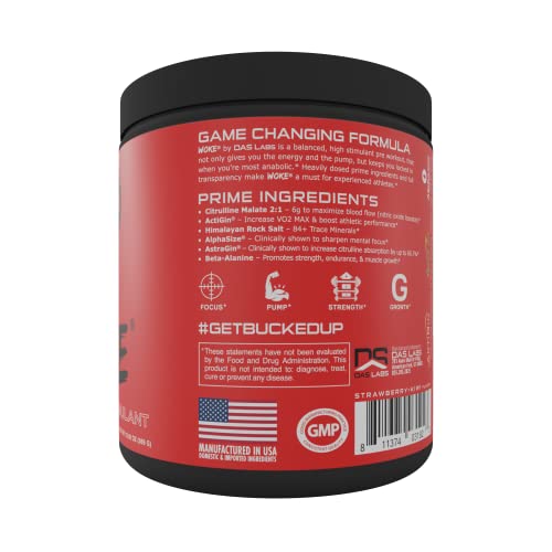 Bucked Up Woke, etiqueta nutricional clara para verificar ingredientes