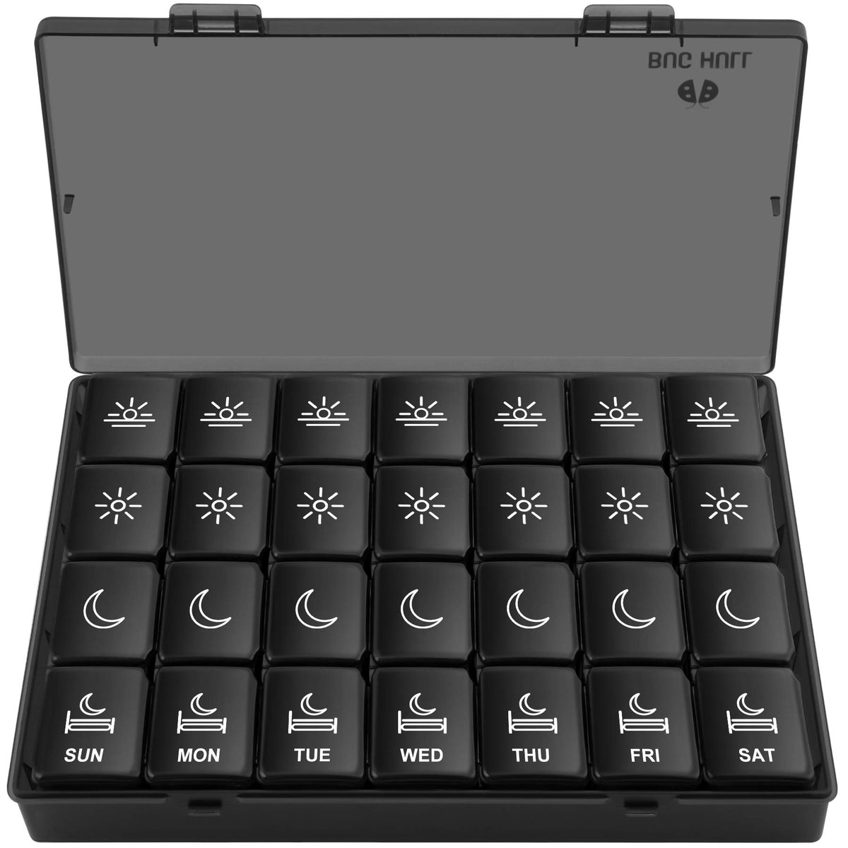 BUG HULL XL organizador de pastillas con capacidad extra para varias vitaminas