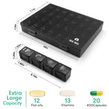 BUG HULL organizador de pastillas libre de BPA para seguridad diaria