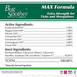 Bug Soother MAX etiqueta frontal: información clara para uso seguro.