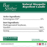 Vela Bug Soother para camping, aroma lemongrass y vainilla.