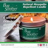 Vela Bug Soother para patio nocturno, aroma agradable y protección contra insectos.