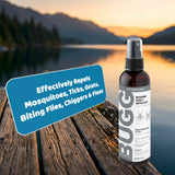BUGGINS IV etiqueta 25% DEET para protección contra insectos.