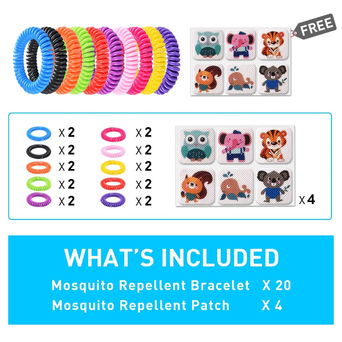 Diseño multicolor BuggyBands para combinar con la ropa.