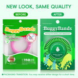 Empaque individual BuggyBands, higiene y reutilización estable.
