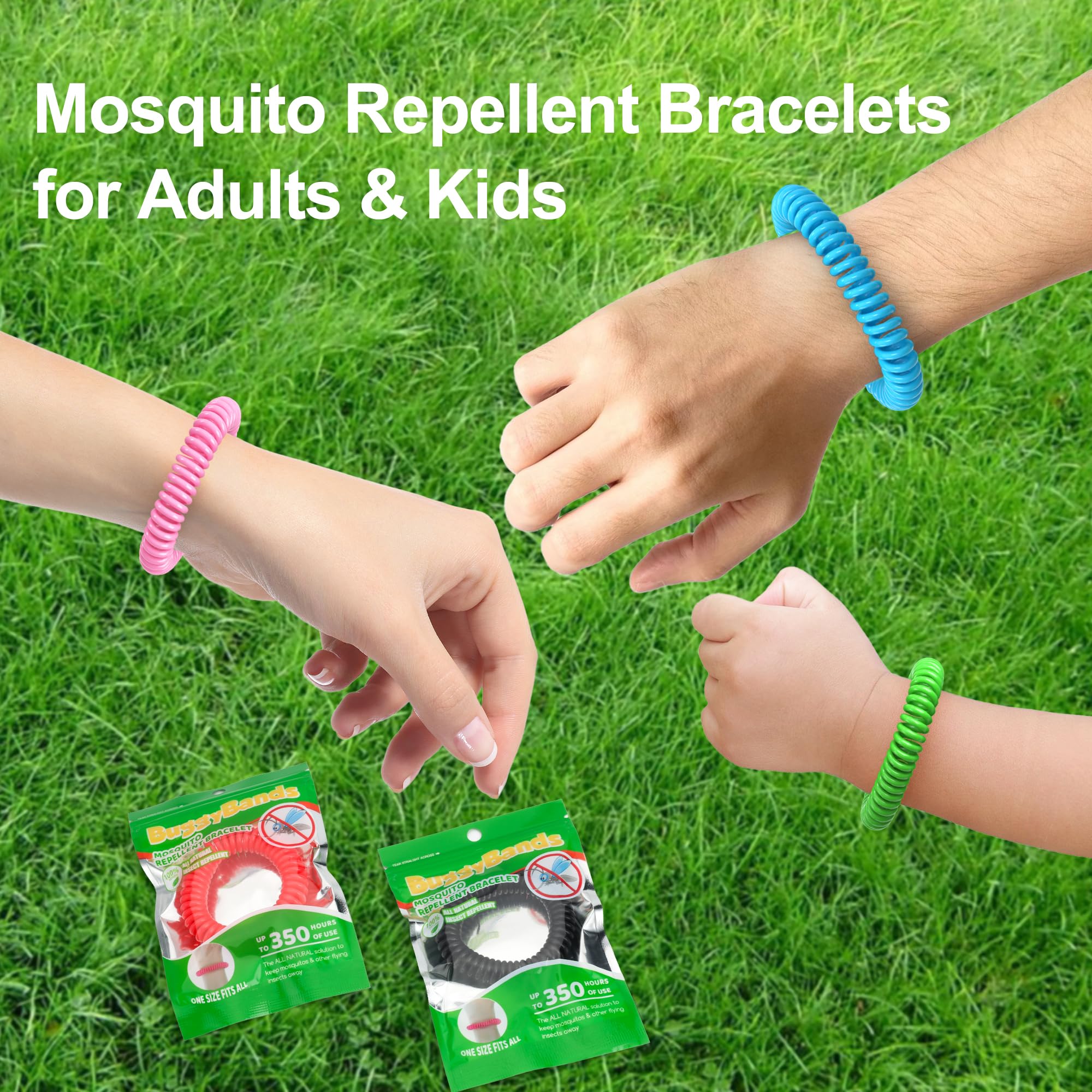 BuggyBands pulseras envueltas individualmente para mantenerlas listas para usarlas
