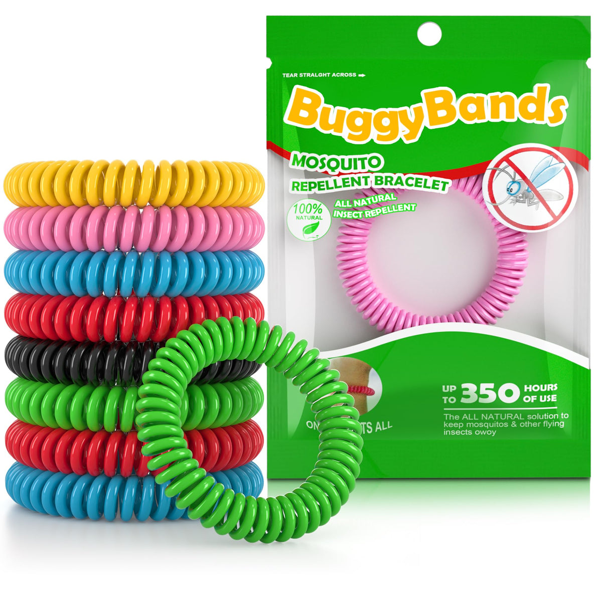 BuggyBands pulseras repelentes mosquitos para exterior y actividades al aire libre