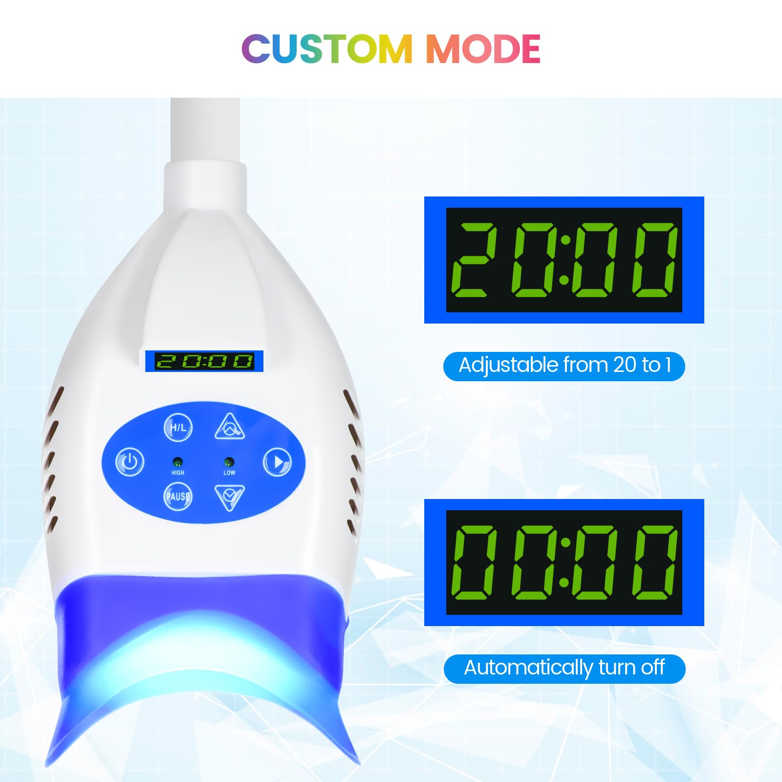 Buifac diseño óptico especial que mantiene la luz fría para blanqueamiento cómodo