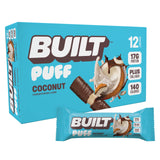 Built Bar Puff barra coco detalle, textura suave y sabor agradable
