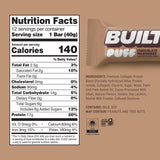 BUILT BAR PUFF textura suave de marshmallow, snack proteico delicioso.
