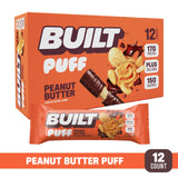 Barrita de chocolate con cobertura cremosa Built Bar Puffs para disfrutar sin culpa.