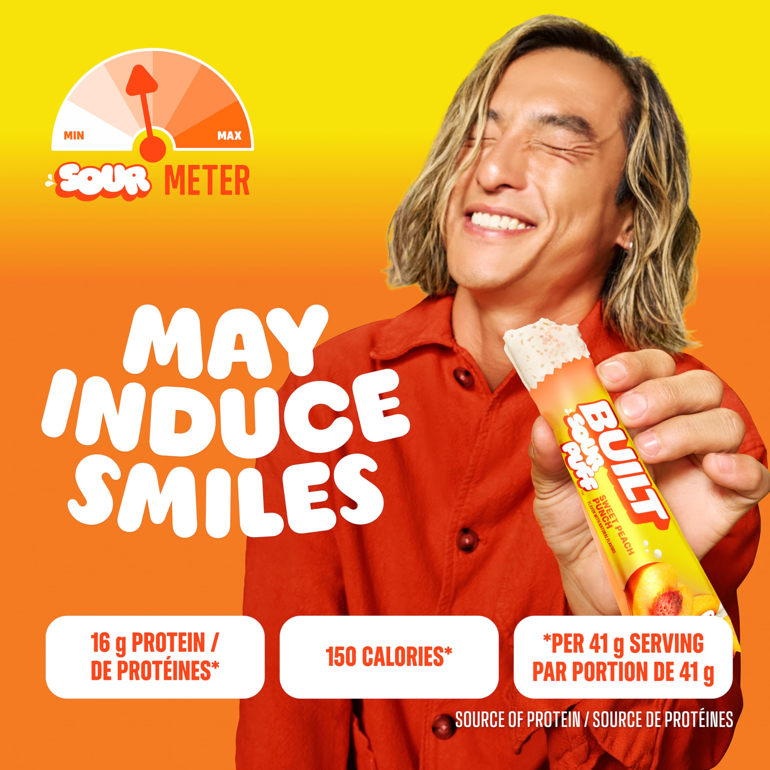 Built Bar Sour Puff con colágeno para cuidado de cabello, piel y uñas