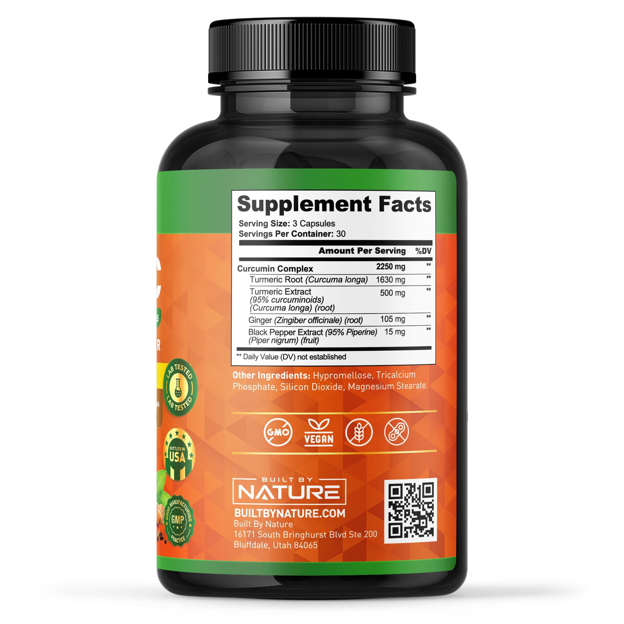 Envase de 30 días de Built by Nature con cápsulas veganas