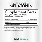 Built by Nature Melatonina 10 mg, 360 tabletas para larga duración.