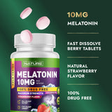 Built by Nature Melatonina 10 mg, relajación nocturna en tabletas masticables.
