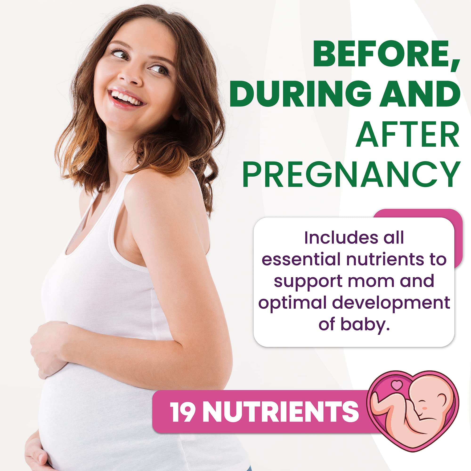 Built by Nature Prenatal: gráfico de composición de nutrientes