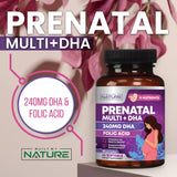 Built by Nature Prenatal: etiqueta con información de nutrientes clave
