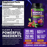 Probióticos Built by Nature para mujeres, cápsulas vegetales; consumo diario cómodo.