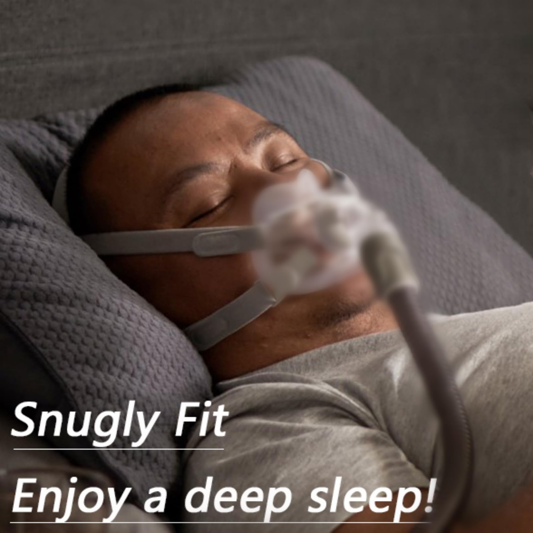 Experiencia de sueño más cómodo con tiras Bukpom para AirFit F30.