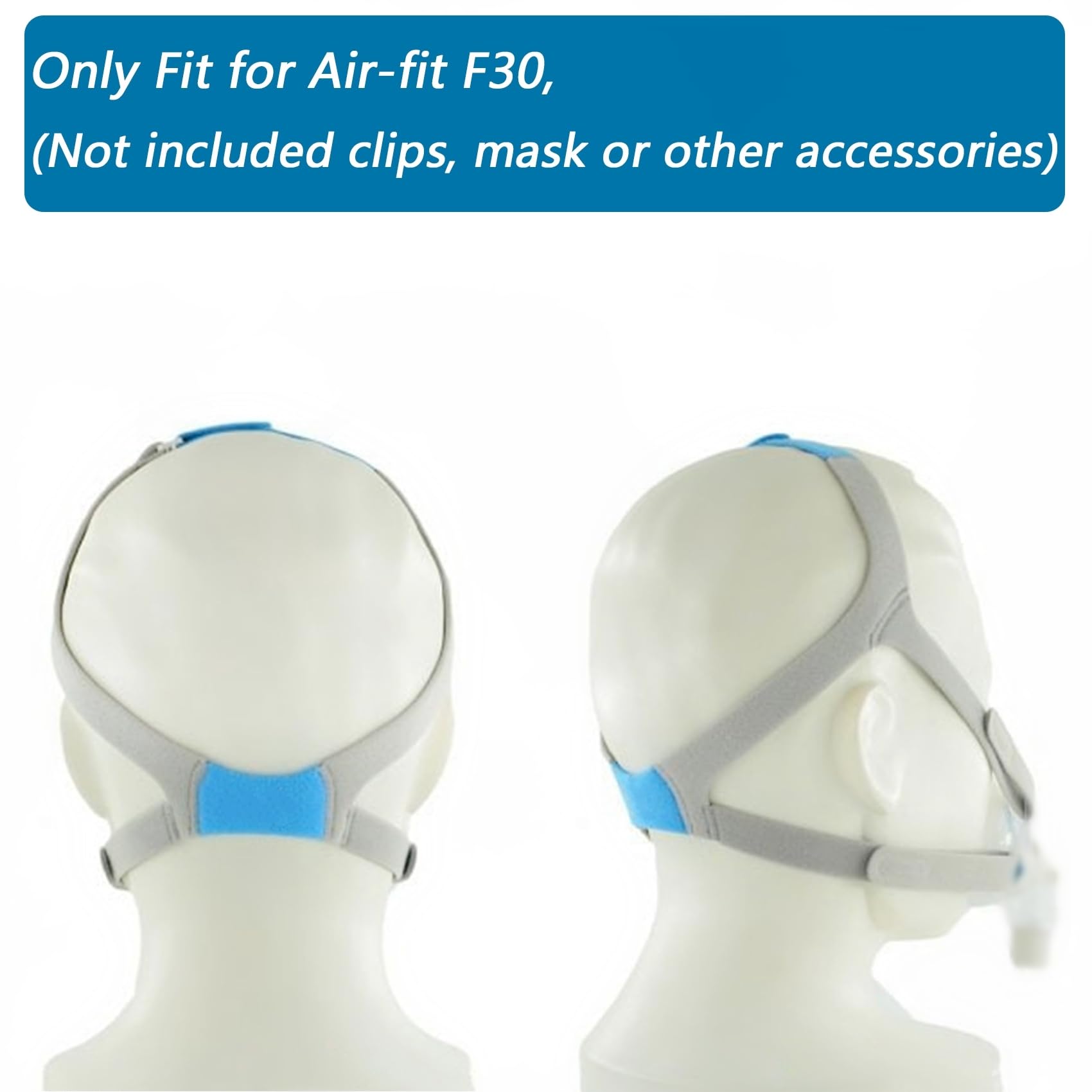 Tira de cabeza elástica suave de Bukpom para AirFit F30 con confort durante la noche.