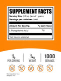 BulkSupplements ácido L-piroglutámico polvo, ideal para mezclar en batidos.