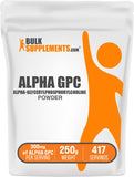 BulkSupplements Alpha GPC polvo en bote para apoyo general de bienestar