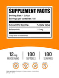Cápsulas blandas de Astaxantina BulkSupplements para uso diario sencillo.