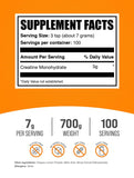 Disolución rápida de BulkSupplements Creatina Monohidrato en agua con sabor cítrico