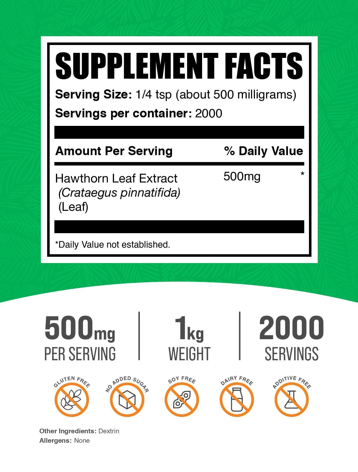 BulkSupplements Espino extracto polvo envasado: dosis fácil para tu rutina