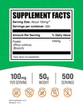 BulkSupplements Fisetina polvo, cuchara medidora para dosificación fácil.