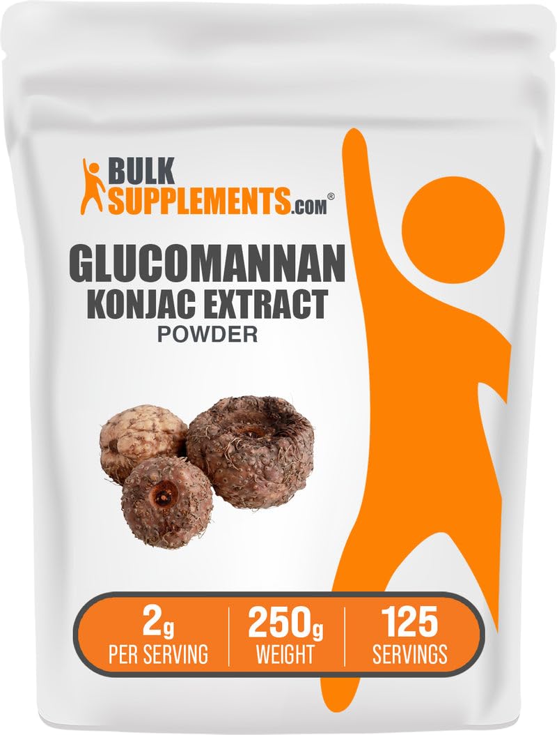 Glucomannan BulkSupplements: polvo Konjac raíz extracto para fibra diaria