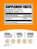 BulkSupplements L-Theanine, medidor de porciones para una dosificación estable.