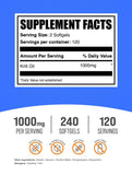BulkSupplements omega-3 dha krill: cápsulas fáciles de tragar para consumo diario