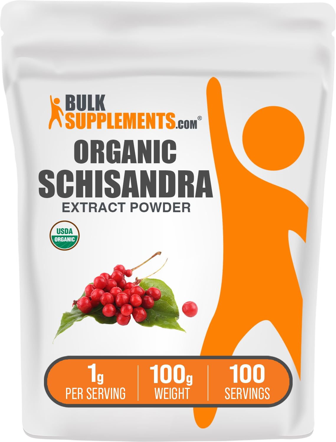 BulkSupplements Schisandra en botella: polvo puro para uso diario