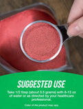 Etiqueta clara BulkSupplements polv de remolacha orgánico con lista de ingredientes