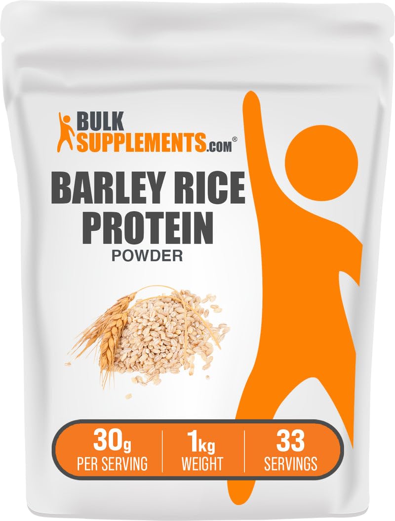 BulkSupplements proteina de cebada y arroz, bote de 1 kg, ideal para batidos