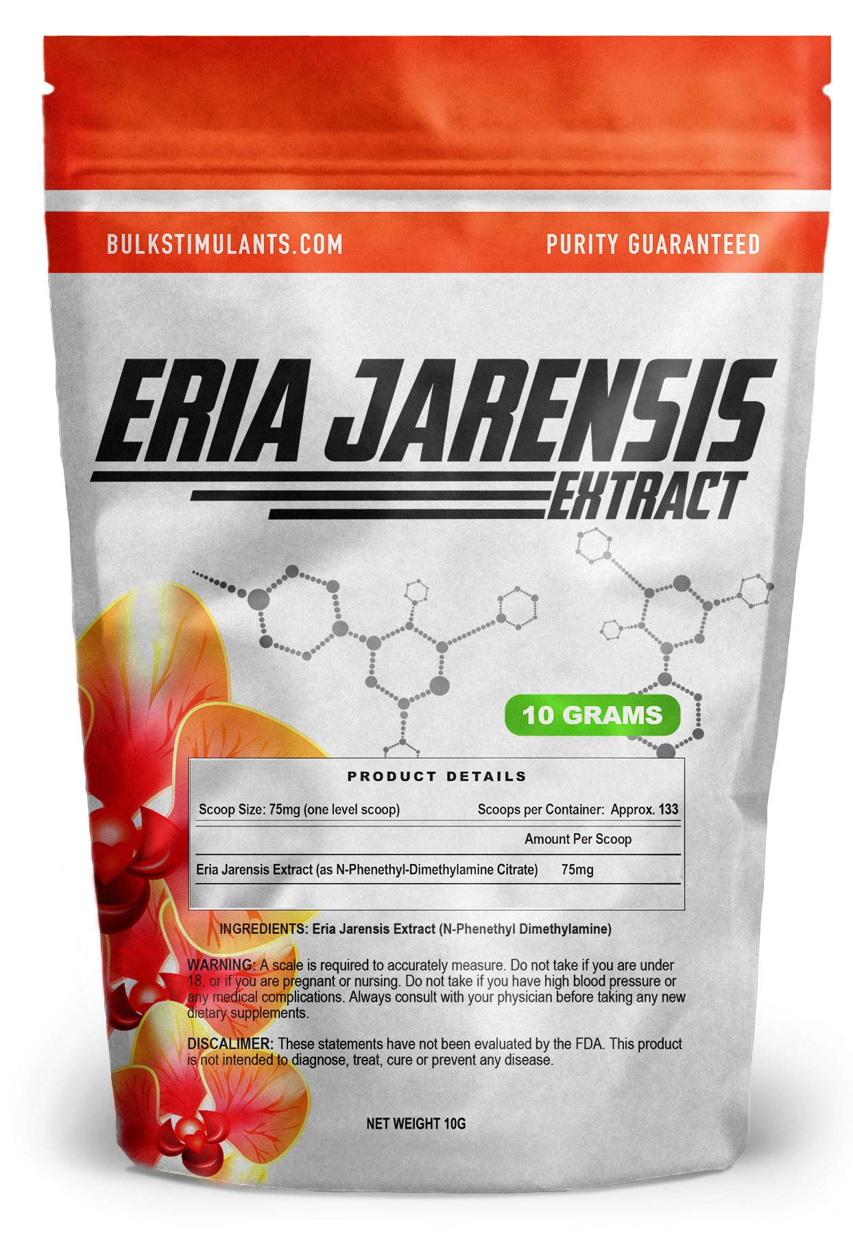 BulkStimulants ERIA JARENSIS extracto polvo sin sabor para mayor enfoque durante entrenamientos