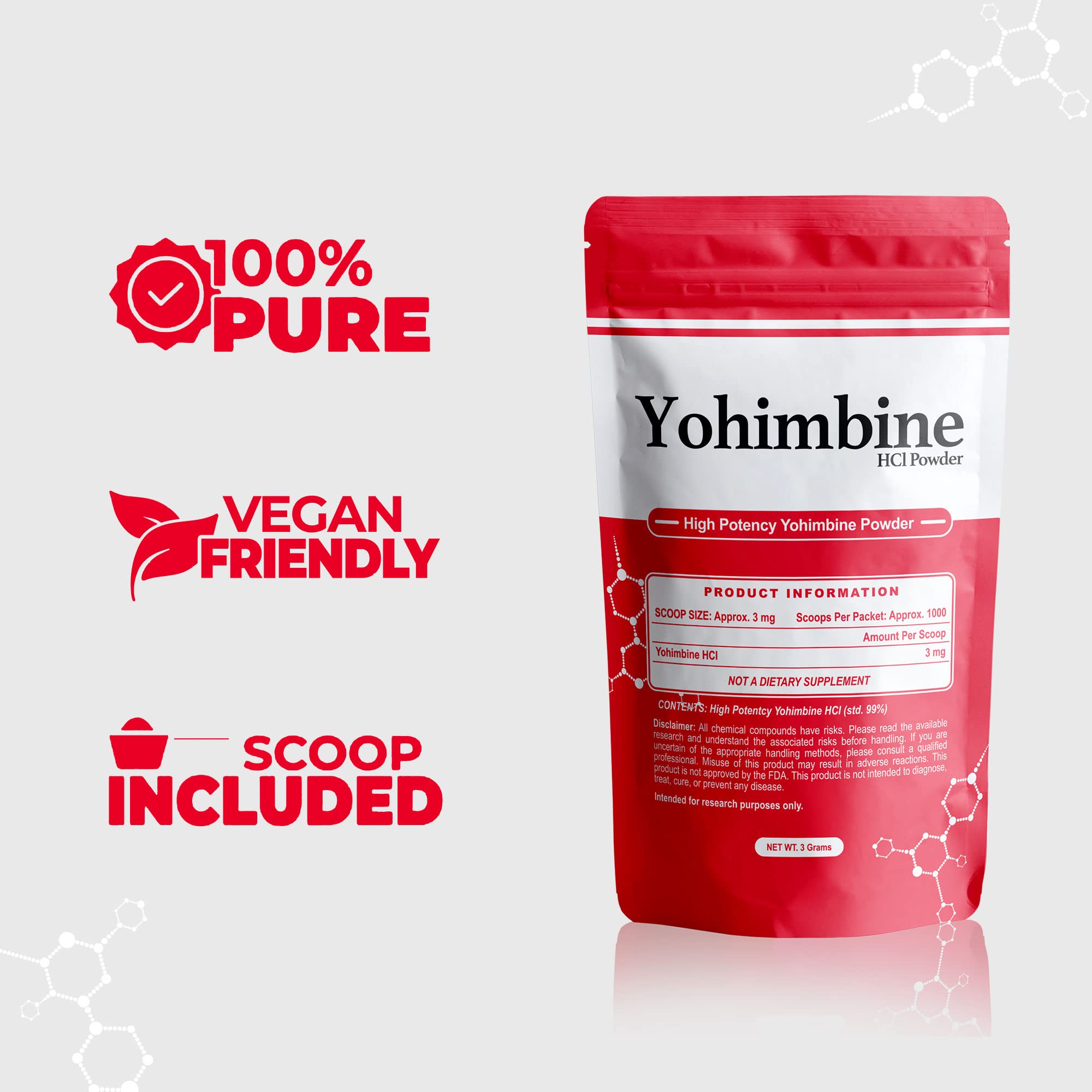 BulkStimulants Yohimbine HCl medida precisa para entrenamientos consistentes